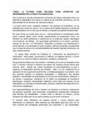 TAREA LA TUTORÌA COMO RECURSO PARA AFRONTAR LAS NECESIDADES DE LA PRÀCTICA EDUCATIVA