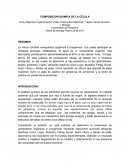 COMPOSICION QUIMICA DE LA CÉLULA El análisis químico de los alimentos permite conocer su composición