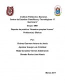 Reporte de práctica “Nuestros propios licores”