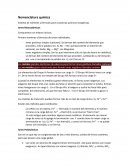 Nomenclatura química Sistema de nombres y fórmulas para sustancias químicas inorgánicas