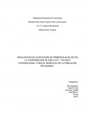 REALIZACIÓN DE UN BOTIQUÍN DE PRIMEROS AUXILIOS EN LA COORDINACIÓN DE EMG U.E.P. “COLEGIO INTERNACIONAL” PARA EL BENEFICIO DE LA POBLACIÓN ESTUDIANTIL