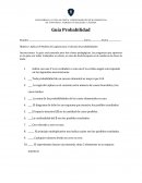 Matematica logaritmos. Guía Probabilidad