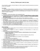 Normas y Políticas para el salón de clase