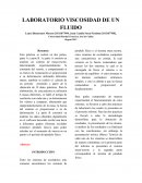 LABORATORIO VISCOSIDAD DE UN FLUIDO