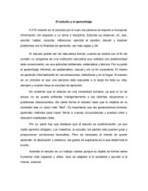 El estudio y el aprendizaje. Factores relacionados con el sujeto. Página 1