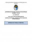 CAPÍTULO I. ASPECTOS GENERALES DE LAS EMPRESAS DE TRABAJO TEMPORAL