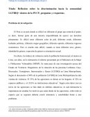 Reflexión sobre la discriminación hacia la comunidad LGTBIQ