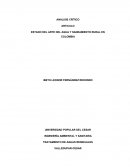 ESTADO DEL ARTE DEL AGUA Y SANEAMIENTO RURAL EN COLOMBIA