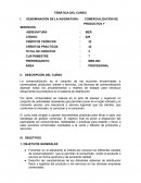 COMERCIALIZACIÓN DE PRODUCTOS Y SERVICIOS