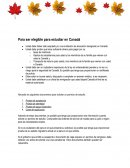 Estudios Para ser elegible para estudiar en Canadá