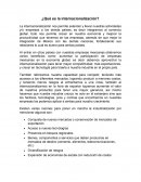¿Qué es la internacionalización?