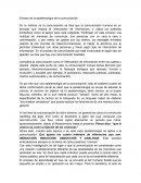 Ensayo de la Epistemologia de la Comunicación.