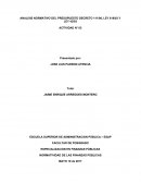 ANALISIS NORMATIVO DEL PRESUPUESTO