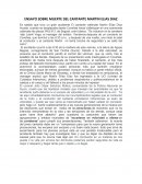 Un Ensayo sobre muerte del cantante martin elias