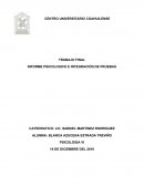 INFORME PSICOLÓGICO E INTEGRACIÓN DE PRUEBAS