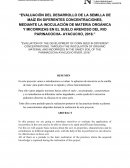 Desarrollo de la semilla de maiz mediante la inoculacion de materia organica