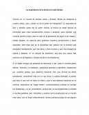 La importancia de la lectura en este tiempo.