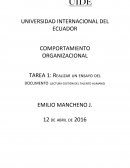 Realizar un ensayo del documento (LECTURA GESTIÓN DEL TALENTO HUMANO)