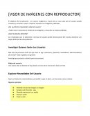 El objetivo de la aplicación es mostrar imágenes a través de un visor para que el usuario pueda visualizar y escuchar música, mientras visualice sus imágenes preferidas.