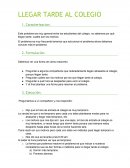 Este problema es muy general entre los estudiantes del colegio, no sabemos por qué llegan tarde, cuales son los motivos.