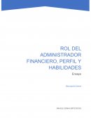 Ensayo: “El rol del administrador financiero dentro de la estrategia de la empresa, su perfil y habilidades”.