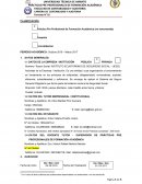 Práctica Pre Profesional de Formación Académica (no remunerada)