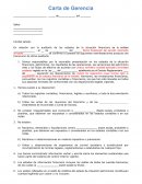 Carta simple de Gerencia