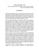 Artículo de opinión ¿A qué precio?