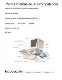 Partes internas de una computadora. Página 1
