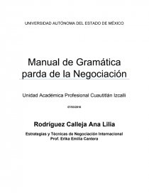 Manual de gramática parda de la negociación
