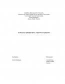 El Proceso Administrativo: Control Y Evaluación