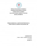 FORMAS DE MODIFICAR LA CONSTITUCION EN VENEZUELA