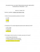 EVALUACION FINAL DEL CURSO “PRODUCCION DE QUESOS: INNOVACIÓN Y TECNOLOGIAS DE VANGUARDIA “ , 2017