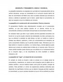 GEOGRAFÍA Y PENSAMIENTO: CIENCIA Y DOCENCIA