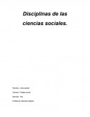 Disiplinas de las ciencias sociales