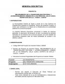 Mejoramiento de la transitabilidad peatonal y acondicionamiento urbano