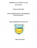 CURSO: ADMINISTRACION DE LA PROGRAMCION EN EDUCACION ESPECIAL.