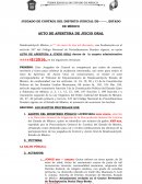 Auto de apertura a pruebas (nuevo sistema acusatorio)