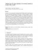 Relación entre los recursos naturales y el crecimiento económico en Ecuador, Chile y Canadá