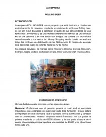 UNDAMENTOS DE MARKETING. LA EMPRESA ROLLING BEER. Página 1