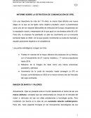 Informe sobre la estrategia de comunicación de Opel