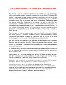 CONCLUSIONES ACERCA DEL AVANCE DE LAS PROFESIONES.
