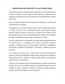 TEMA DE IMPORTANCIA DEL DEPORTE Y LA ACTIVIDAD FISICA