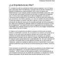 La Arquitectura es arte?