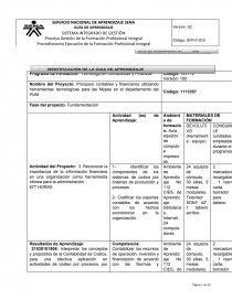 Programa de Formación: Tecnólogo en Contabilidad y Finanzas. Página 1