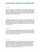 ENSAYUO DE ALICIA EN EL PAÍS DE LA MARAVILLAS