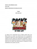Administración de empresa de servicio Dick’s last resort