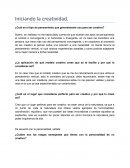 Iniciando la creatividad. ¿Cuál es el tipo de pensamiento que generalmente uso para ser creativo?