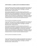 APORTACIONES A LA QUIMICA QUE SE HAN GENERADO EN MEXICO