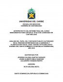ANALISIS DEL PAPEL DEL CONTADOR PUBLICO AUTORIZADO EN EL PROCESO ESTRETEGICO DE LA GERENCIA Y PLANIFICACION FISCAL CASO: CENTRO OFTALMOLOGICO OVIENDO SRL SANTO DOMINGO D.N REPUBLICA DOMINICANA, AÑO 2015